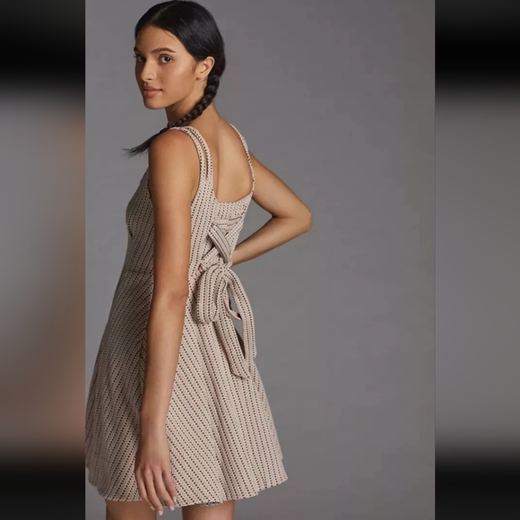 NWT Maeve by Anthropologie Jacquard Mini Dress Size L - Picture 3 of 15